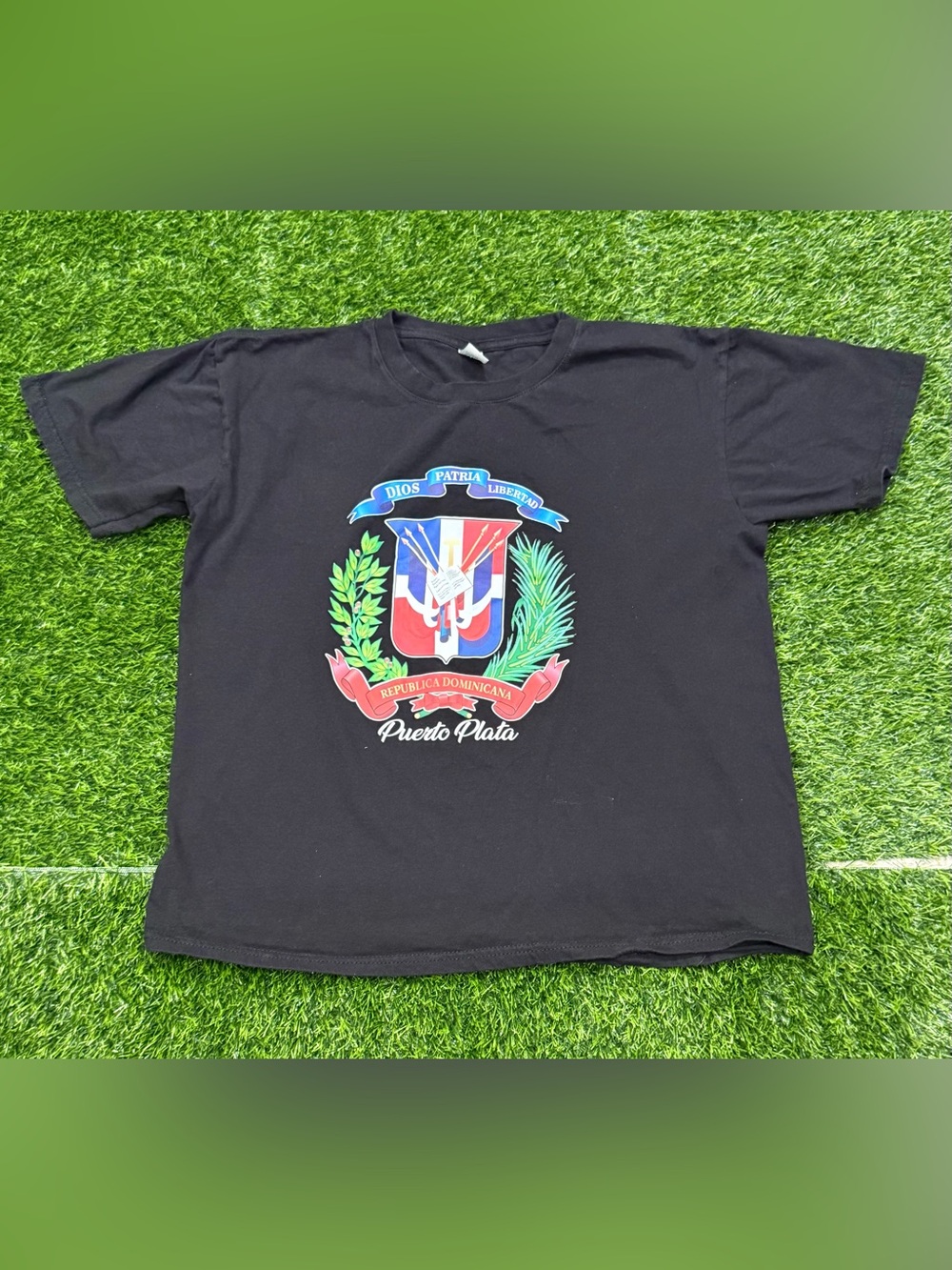 Dominican Republic Coat of Arms "Puerto Plata" Souvenir T-Shirt size M